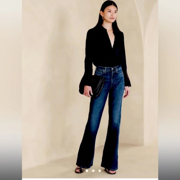 Banana Republic high rise flare size 25 petite in excellent like new condition - Picture 1 of 4